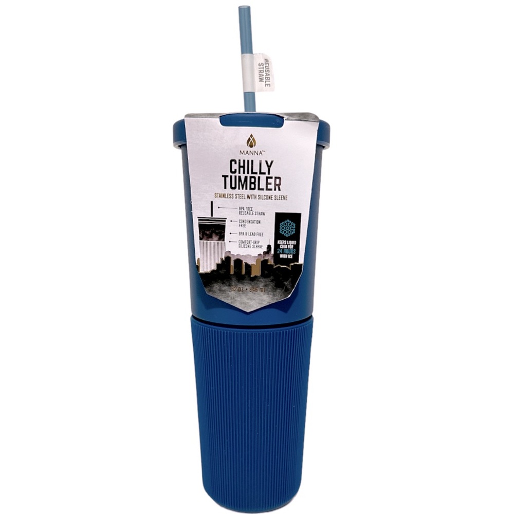 MANNA 32oz Tribeca Chilly Tumbler Stainless Steel with Silicone Sleeve